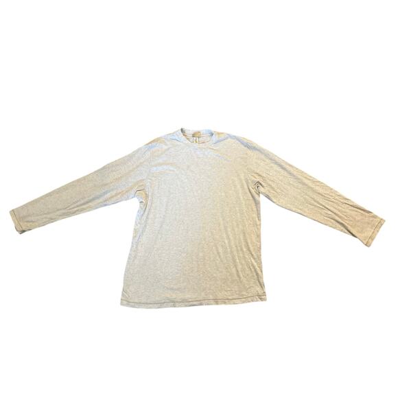 Men M Skims Beige Long Sleeved Tee T-Shirt Top Crewneck Pullover Modal Cotton - Picture 1 of 5